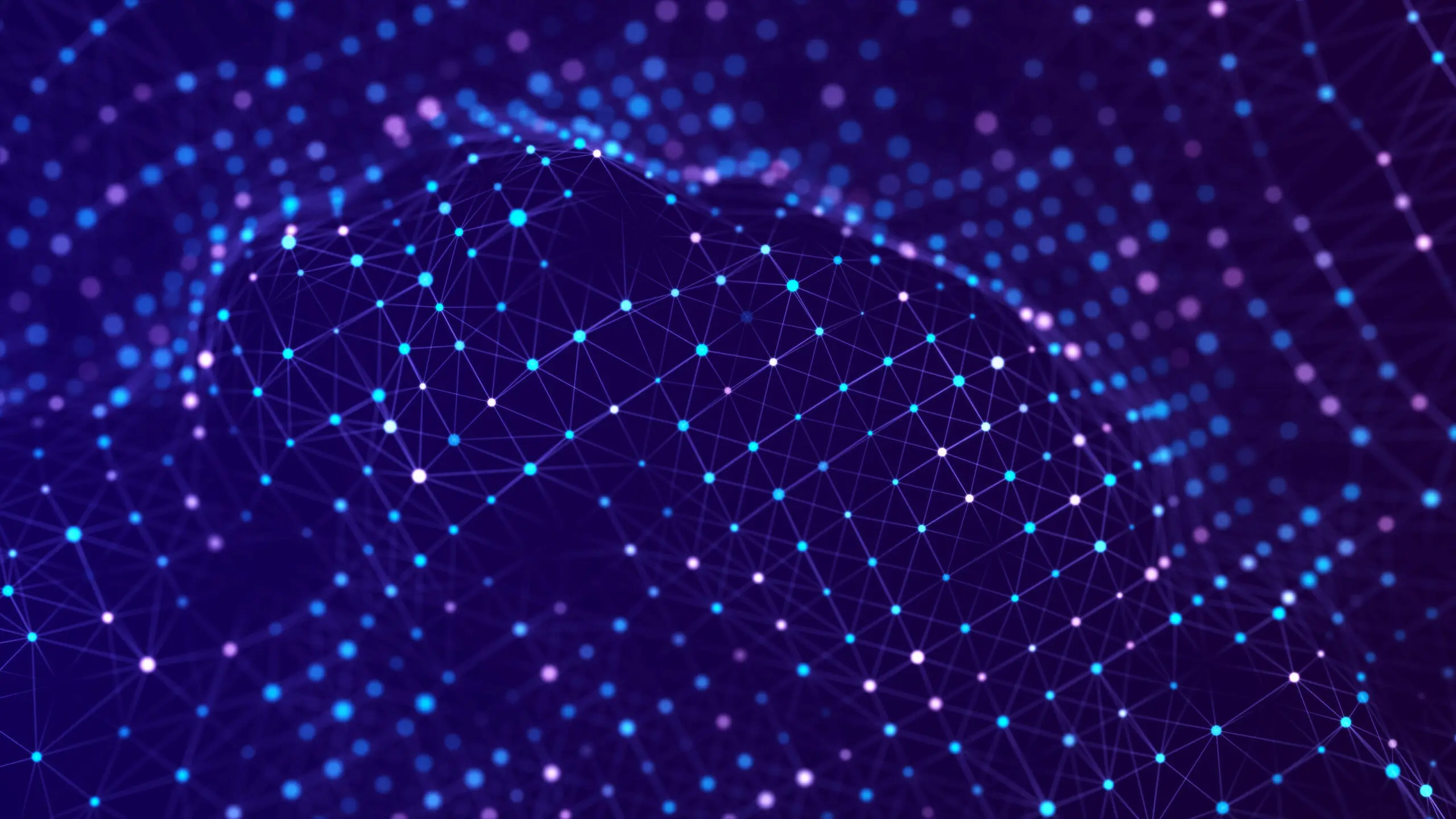 Rete astratta di nodi e connessioni: fonti dati collegate tra loro